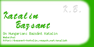 katalin bazsant business card