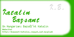 katalin bazsant business card